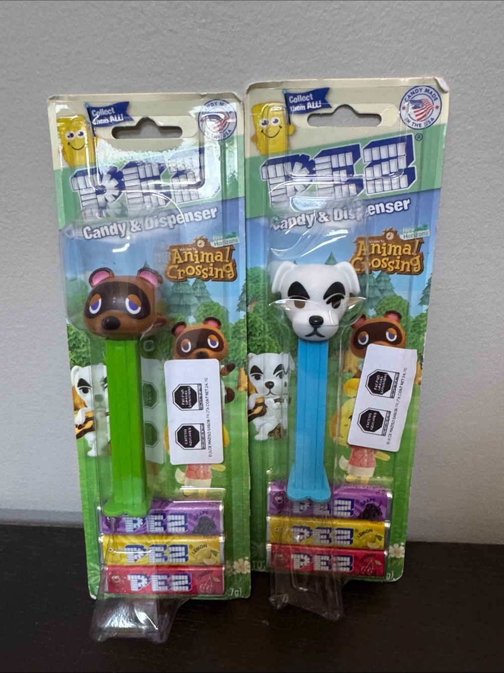 Animal Crossing PEZ Candy Dispenser Set - tom nook & kk slider